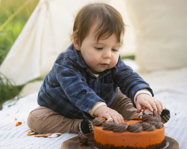 First Birthday Golden Hour Cake Smash